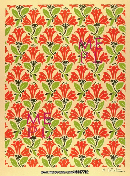 : Flower and leaf design by Henri Gillet : Flower and leaf design by Henri Gillet