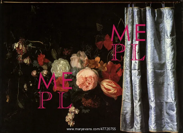  : Flower Still Life with Curtain
