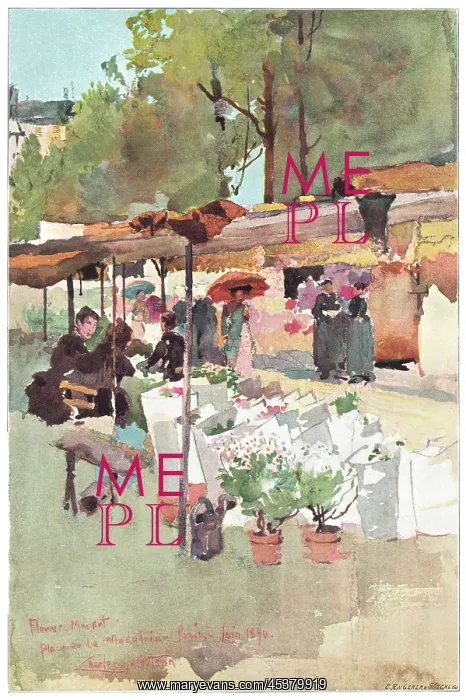 : Flower Market by Charles John Watson : Flower Market by Charles John Watson