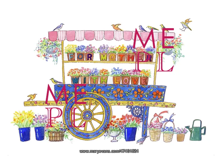 : Flower stall Mother's Day design : Flower stall Mother's Day design