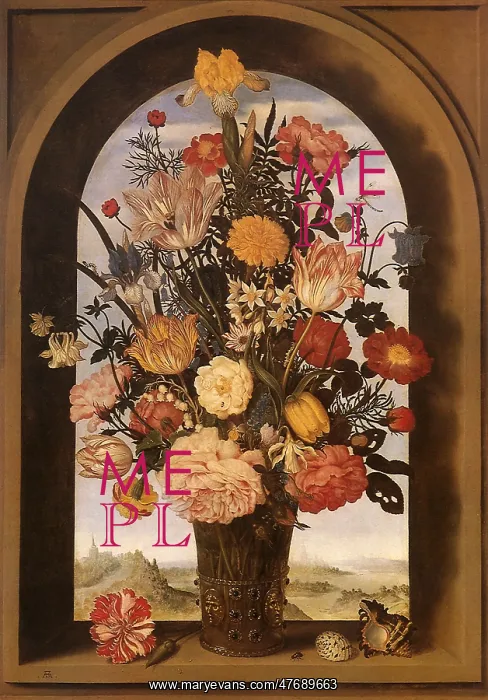 : Flower Vase in a Window Niche : Flower Vase in a Window Niche