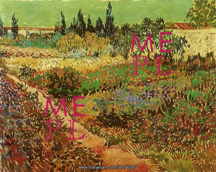 : Flowering Garden with Path, by Van Gogh : Flowering Garden with Path, by Van Gogh