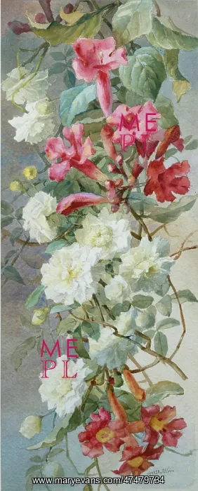  : Flowerpiece ' with white and red flowers