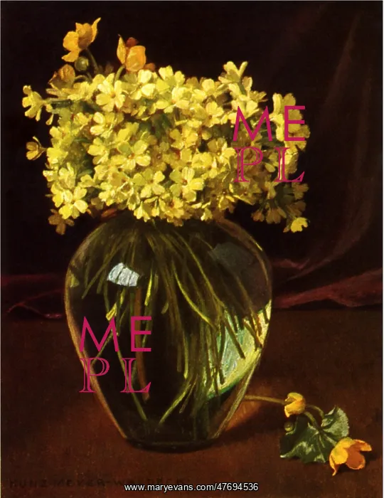  : Flowers in Clear Glass Vase