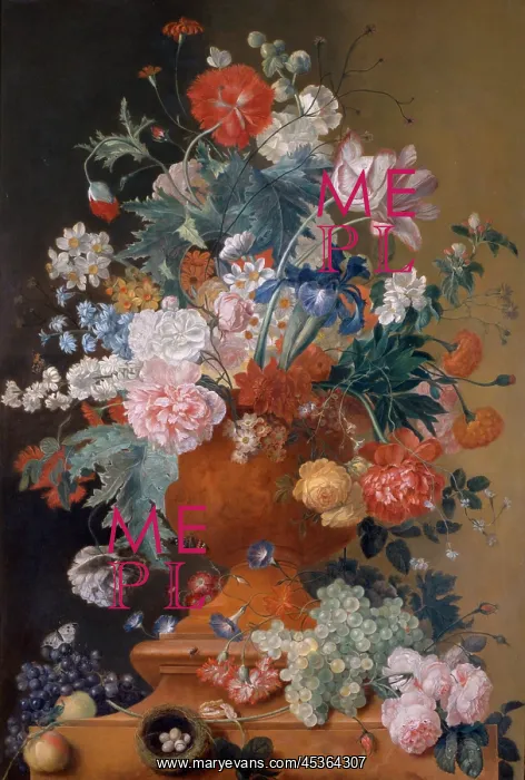 : Flowers in a Terracotta Vase : Flowers in a Terracotta Vase