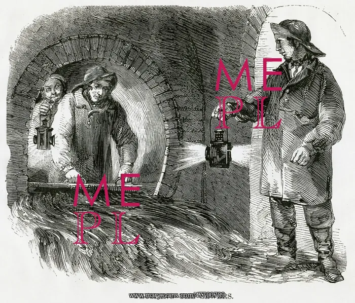 : Flushing the sewers 1860s : Flushing the sewers 1860s