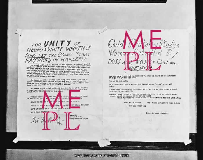 : Flyer against racism in Harlem, 1935 : Flyer against racism in Harlem, 1935