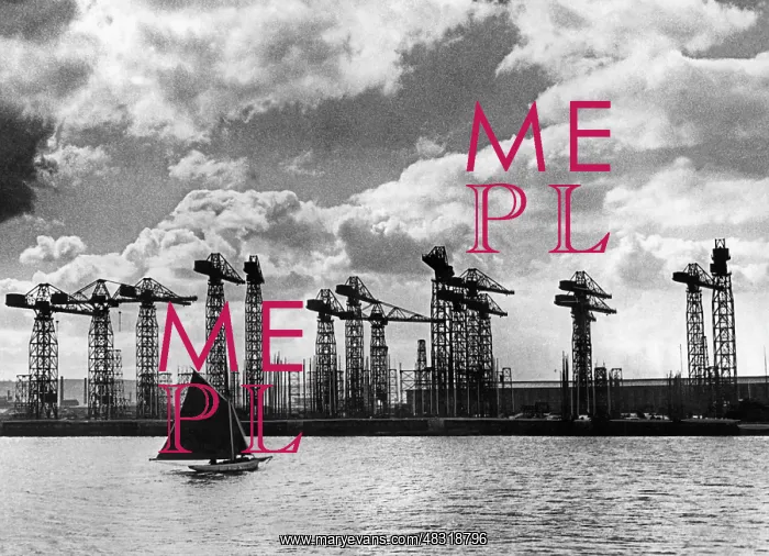 : Flying boat shipyard in Belfast, approx. 1936 : Flying boat shipyard in Belfast, approx. 1936