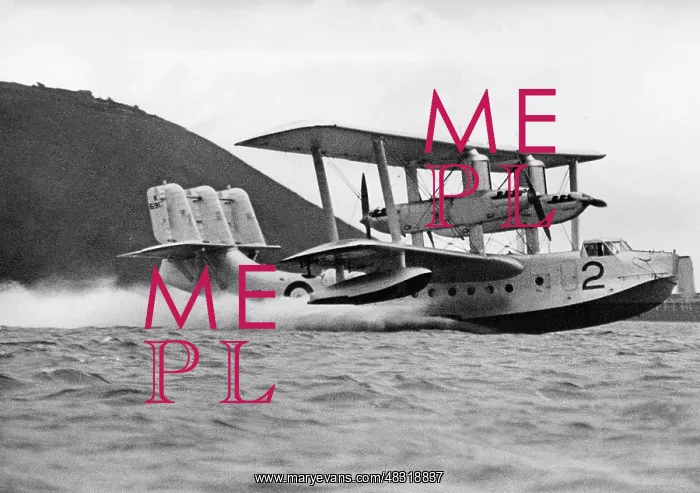 : Flying boat at takeoff, 1936 : Flying boat at takeoff, 1936