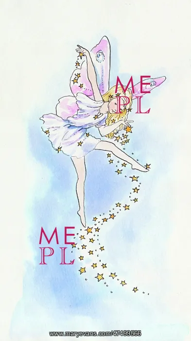 : Flying fairy dropping stars : Flying fairy dropping stars