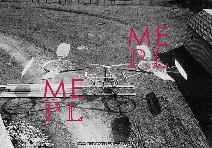 : Flying machine from the bird's-eye view, 1908 : Flying machine from the bird's-eye view, 1908
