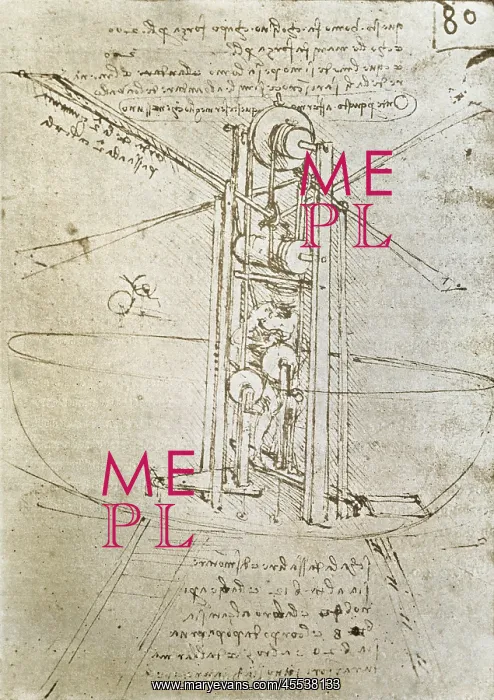 : Flying machine. ca. 1487. Renaissance art. Cinquecento : Flying machine. ca. 1487. Renaissance art. Cinquecento