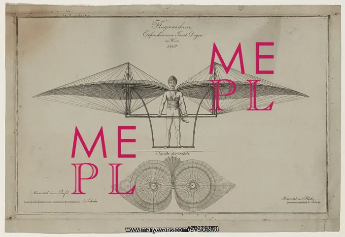 : Flying Machine of Jacob Degen in Wien, 1807 : Flying Machine of Jacob Degen in Wien, 1807