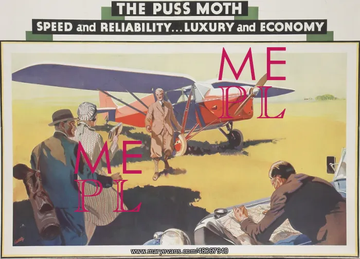 : Flying Poster The Puss Moth : Flying Poster The Puss Moth