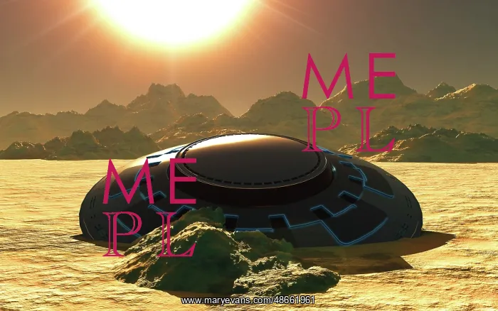 : A flying saucer crashed in a desert location : A flying saucer crashed in a desert location