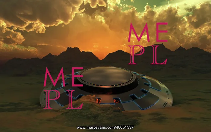 : A flying saucer crashed in a desert location : A flying saucer crashed in a desert location