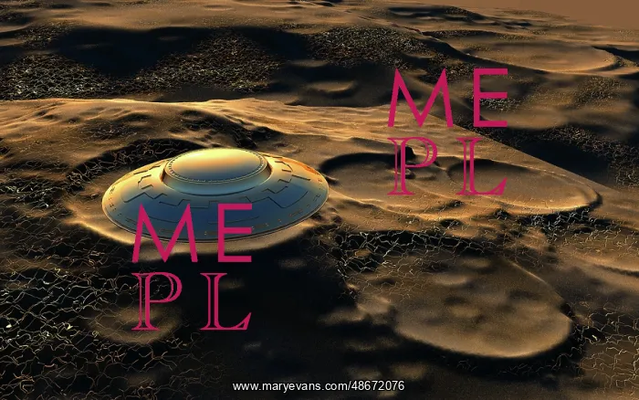 : A flying saucer flying over craters on the moon : A flying saucer flying over craters on the moon