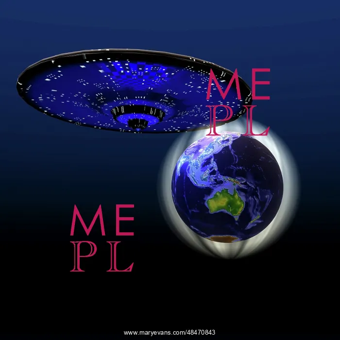 : A flying saucer and the magnetic force field protecting the : A flying saucer and the magnetic force field protecting the