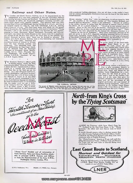 : Flying Scotsman ad, 1925 : Flying Scotsman ad, 1925