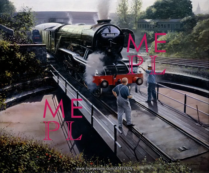 : Flying Scotsman at Swanage ' steam train : Flying Scotsman at Swanage ' steam train