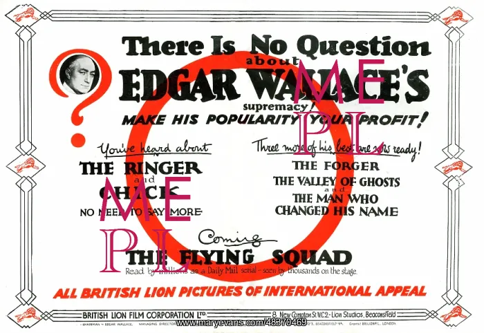 : The Flying Squad, film by Edgar Wallace : The Flying Squad, film by Edgar Wallace