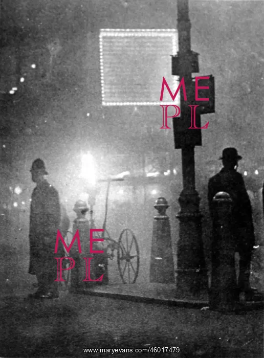 : Fog in Piccadilly Circus, London 1924 : Fog in Piccadilly Circus, London 1924