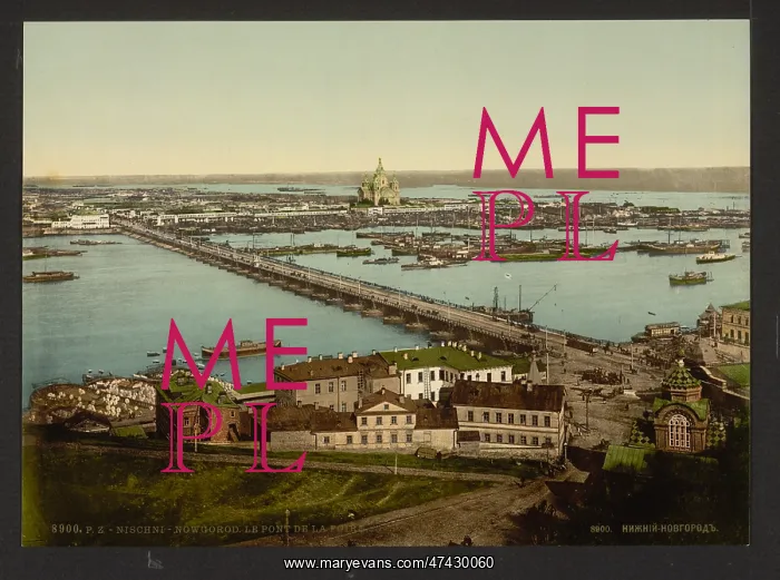 : The foire bridge, Nigni-Novgorod, (i.e. Nizhnii Novgorod), R : The foire bridge, Nigni-Novgorod, (i.e. Nizhnii Novgorod), R