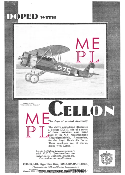 : Fokker DXVI Doped With Cellon : Fokker DXVI Doped With Cellon