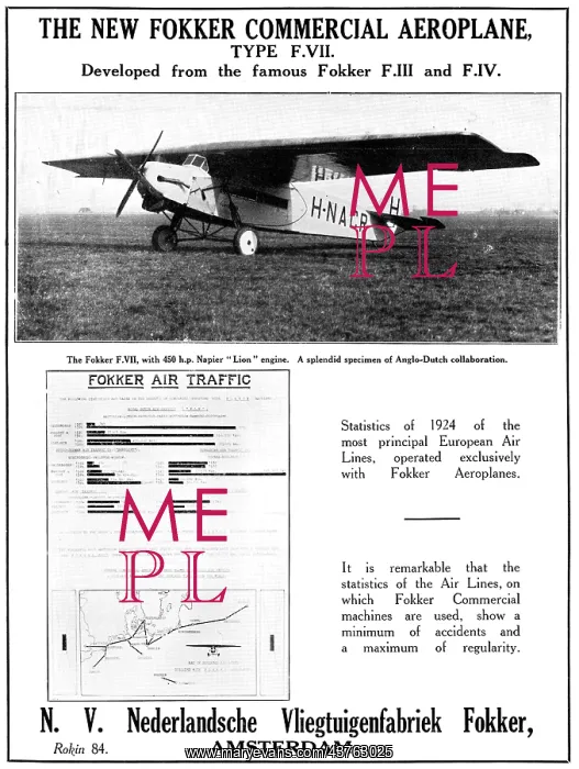 : Fokker F.VII 1925 : Fokker F.VII 1925