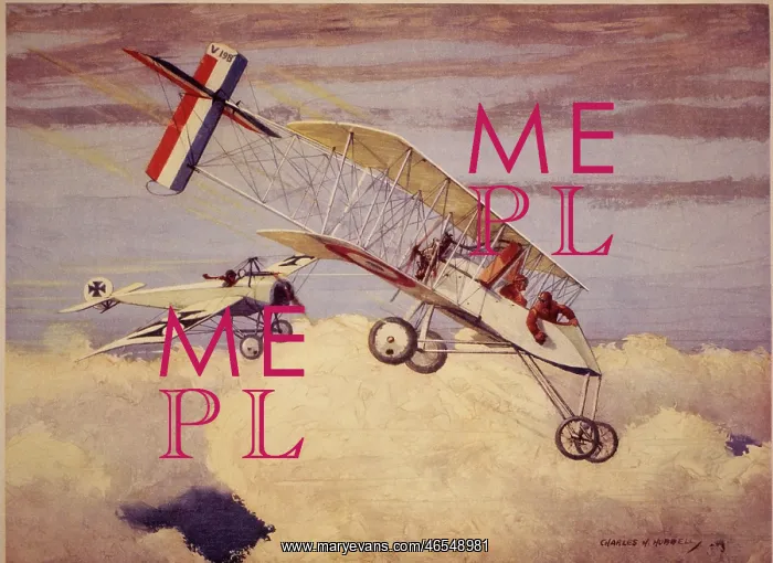 : Fokker Monoplane Attacking Voisin Bi-Plane : Fokker Monoplane Attacking Voisin Bi-Plane