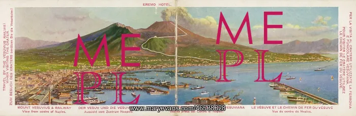 : Fold-out view of Vesuvius Volcano - Funicular Railway : Fold-out view of Vesuvius Volcano - Funicular Railway
