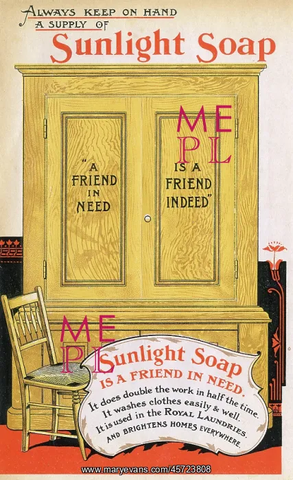 : Folding Advertisement for Sunlight Soap : Folding Advertisement for Sunlight Soap