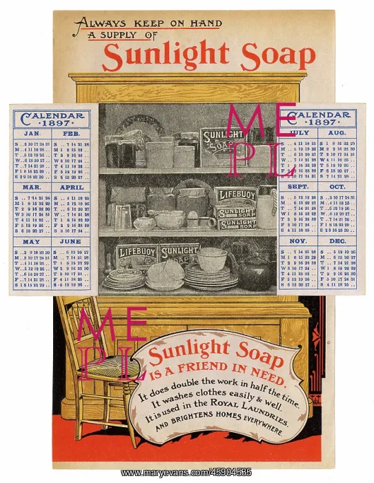 : Folding Advertisement for Sunlight Soap : Folding Advertisement for Sunlight Soap