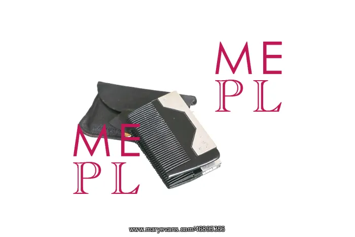 : Folding comb with leather case : Folding comb with leather case