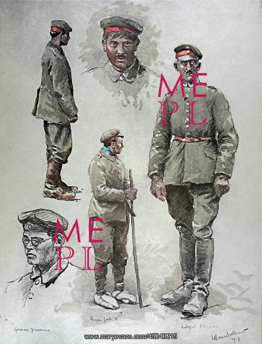 : Folio of 24 hand-coloured images - WWI : Folio of 24 hand-coloured images - WWI