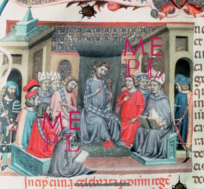 : Detail from a folio of Codex of the Usages depicting the : Detail from a folio of Codex of the Usages depicting the