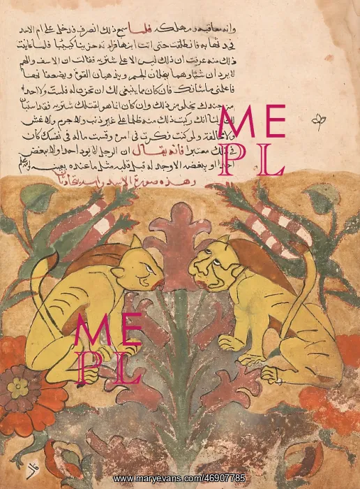 : Folio from a Kalila wa Dimna, 18th century, Attributed : Folio from a Kalila wa Dimna, 18th century, Attributed