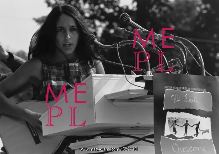 : Folk Singer Joan Baez singing at the 1963 ? : Folk Singer Joan Baez singing at the 1963 ?