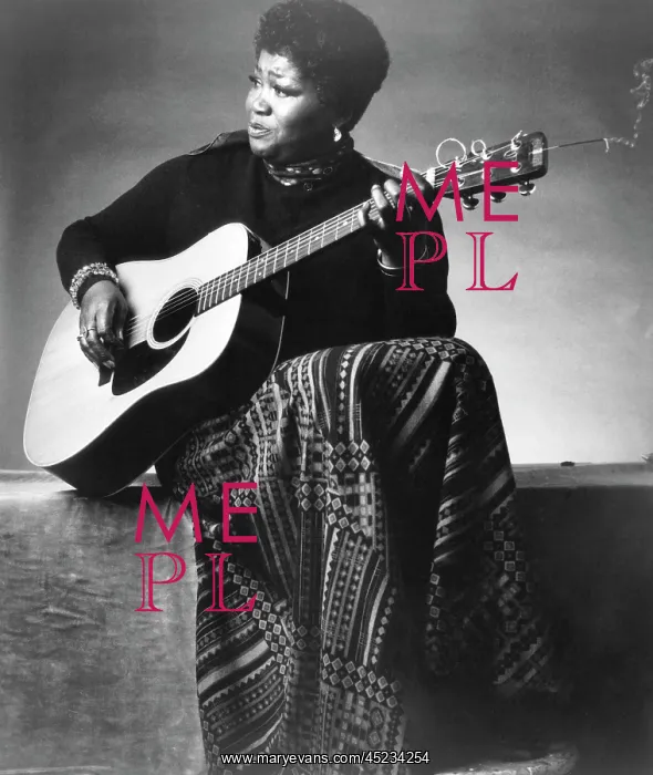 : Folk singer Odetta, c. 1960's.? : Folk singer Odetta, c. 1960's.?
