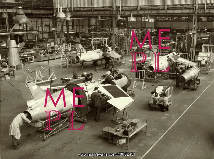 : Folland Fo144 Gnat T1s during construction at Hamble : Folland Fo144 Gnat T1s during construction at Hamble
