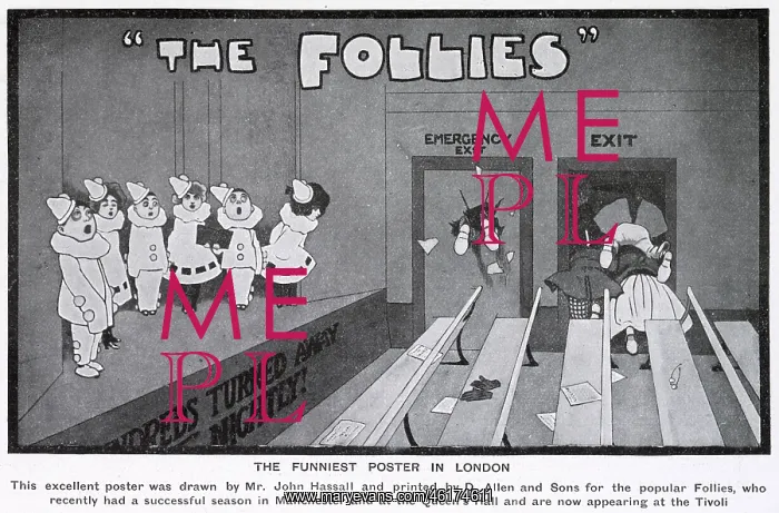 : Follies poster by John Hassall : Follies poster by John Hassall
