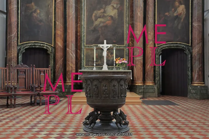 : Font, Marienkirche, Berlin, Germany : Font, Marienkirche, Berlin, Germany