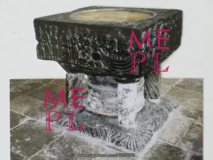 : Font, Winchester Cathedral, UK : Font, Winchester Cathedral, UK