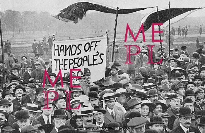 : Food Protest in Hyde Park, WW1 : Food Protest in Hyde Park, WW1