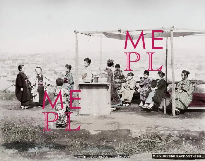 : Food stall, resting place, viewpoint, children, Japan : Food stall, resting place, viewpoint, children, Japan