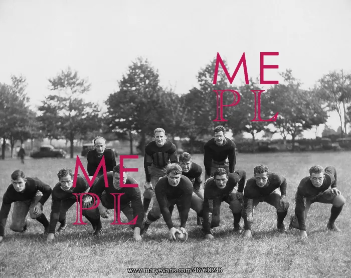 : Football team in field : Football team in field