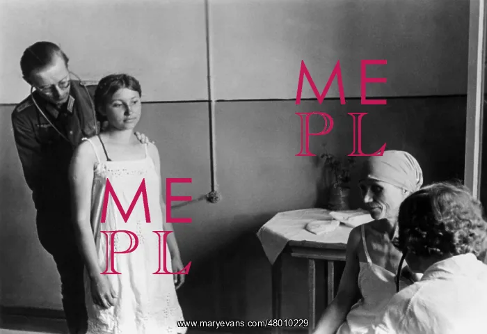 : Forced laborer at a health examination, 1942 : Forced laborer at a health examination, 1942