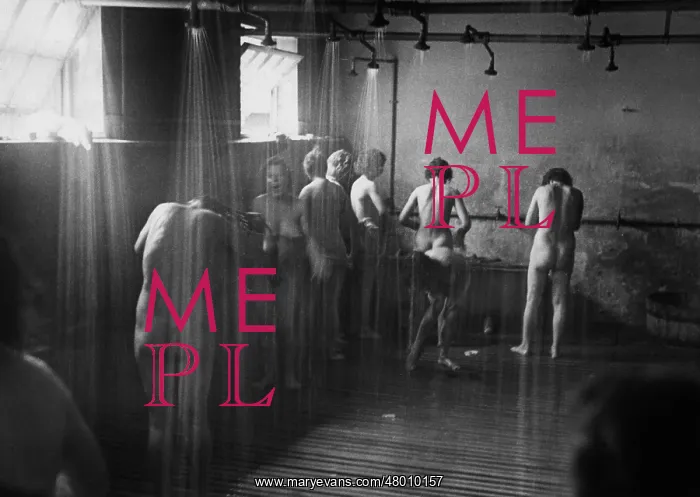 : Forced laborers in a washroom in Ukraine : Forced laborers in a washroom in Ukraine