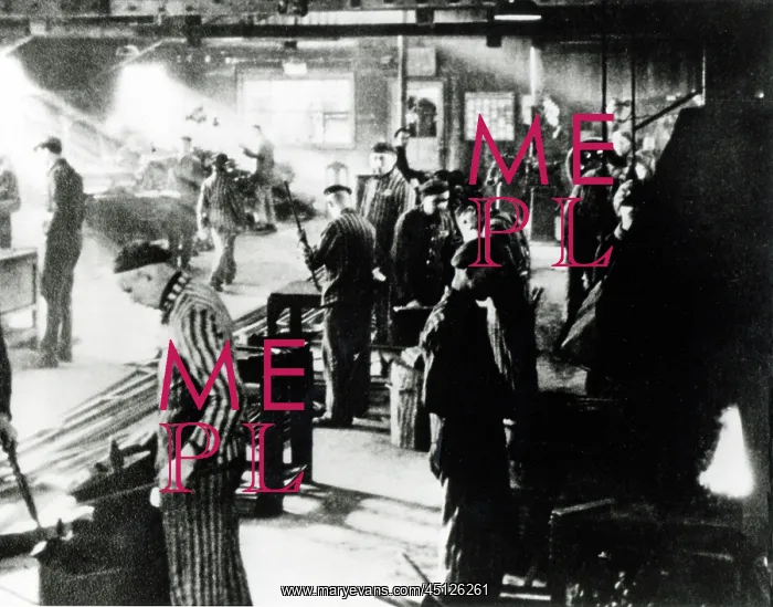: Forced labour in a metal workshop in Auschwitz : Forced labour in a metal workshop in Auschwitz
