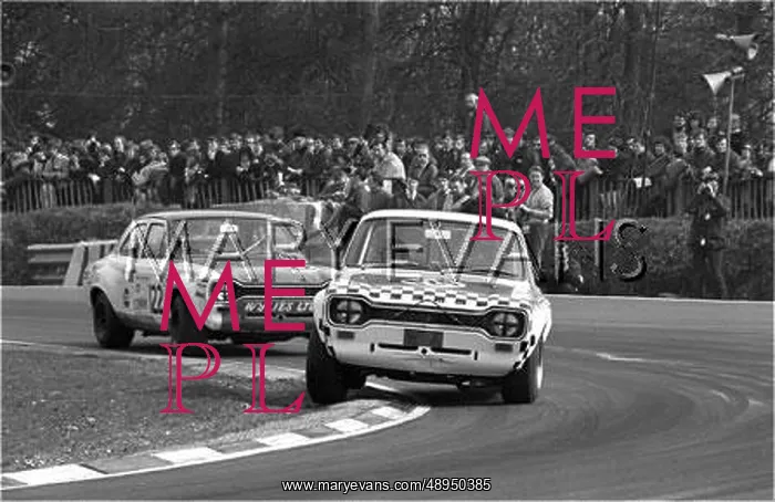 : Ford Escorts at Druid's, Brands Hatch, England : Ford Escorts at Druid's, Brands Hatch, England